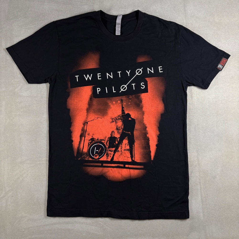 Twenty One Pilots Emotional Roadshow 2017 Tour Shirt Men Small Black Orange T-OP